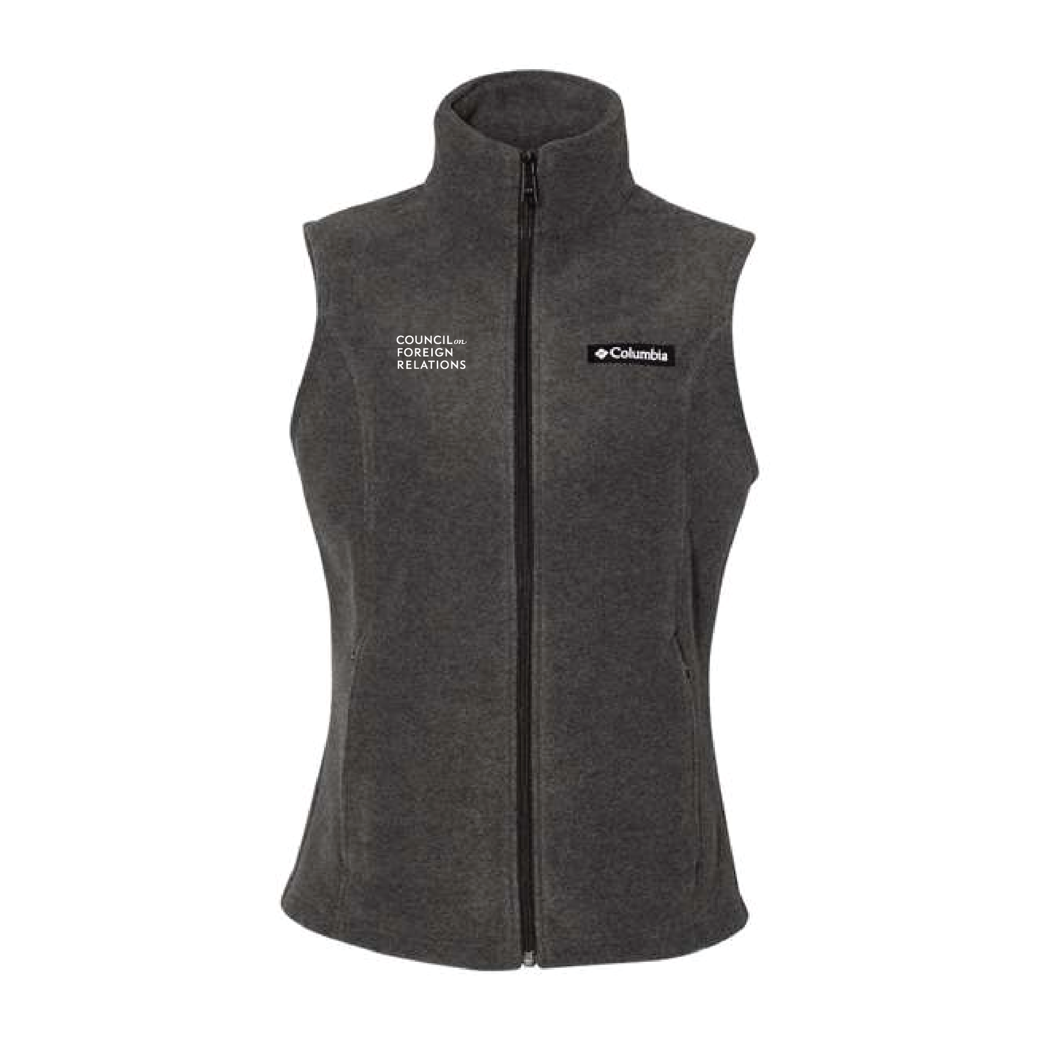 Columbia Womens best Charcoal Heather Gray Benton Springs Fleece Vest Size M $45